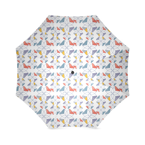 floral geometric seamless oriental Foldable Umbrella (Model U01)
