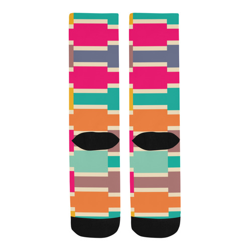 Connected colorful rectangles Trouser Socks