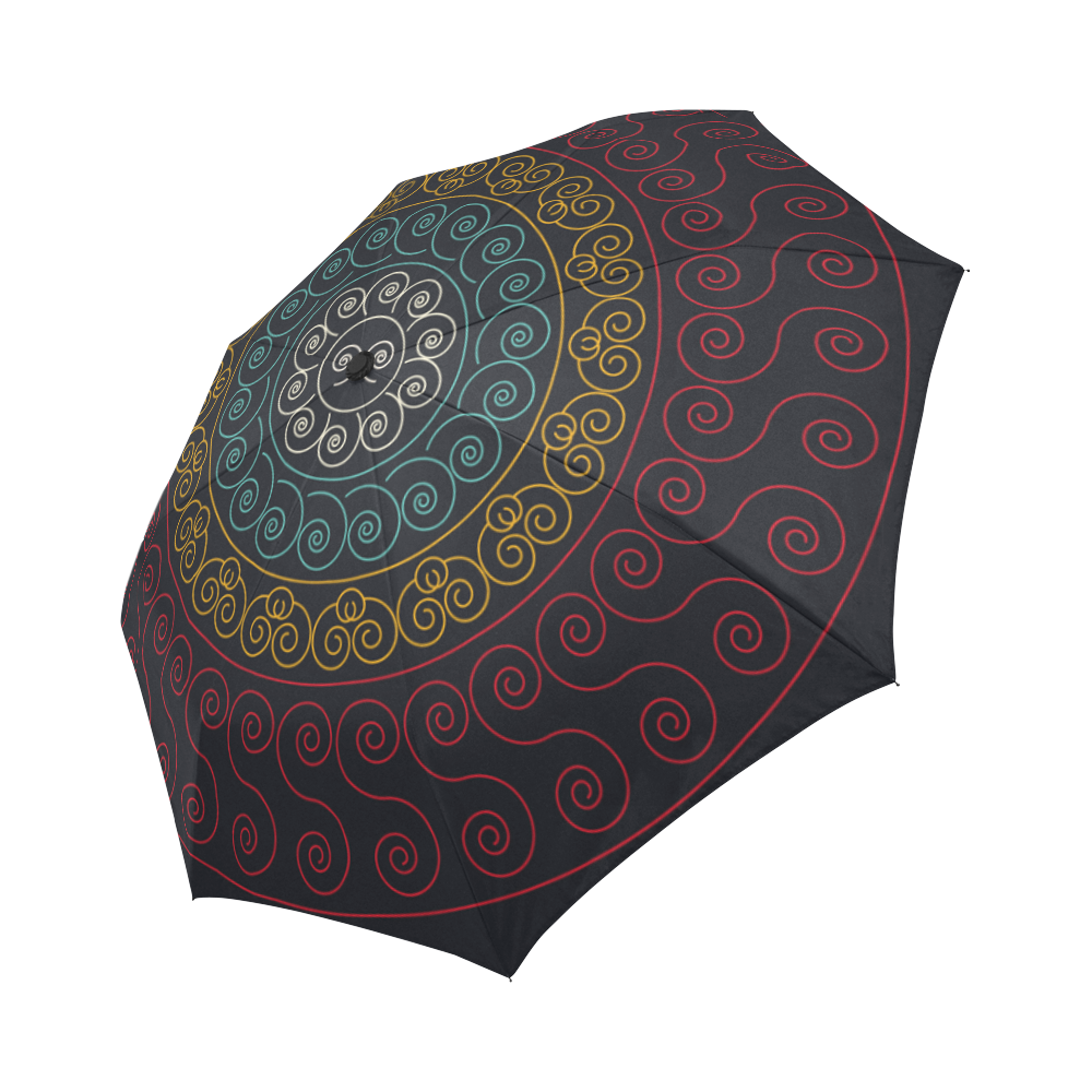 simply circular design mandala Auto-Foldable Umbrella (Model U04)