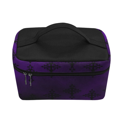 Purple and Black Goth Crosses Lunch Bag/Large (Model 1658)