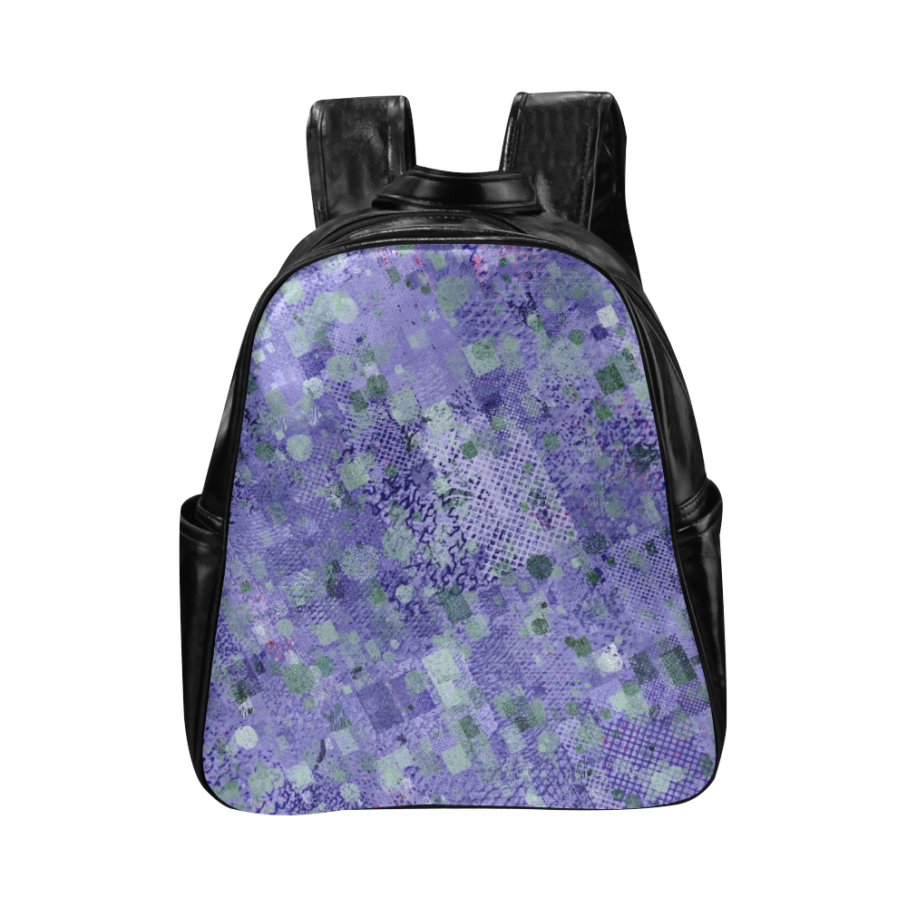 trendy abstract mix B by FeelGood Multi-Pockets Backpack (Model 1636)