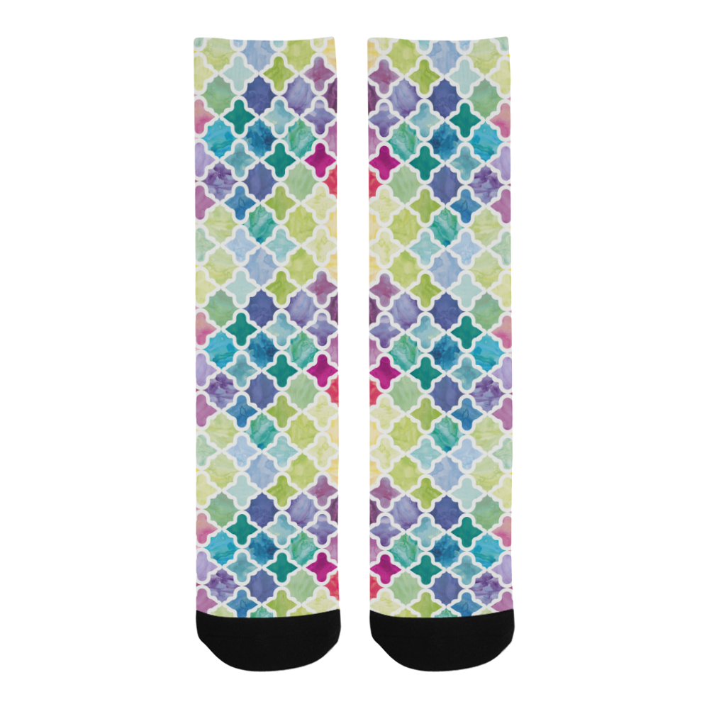 watercolor pattern Trouser Socks