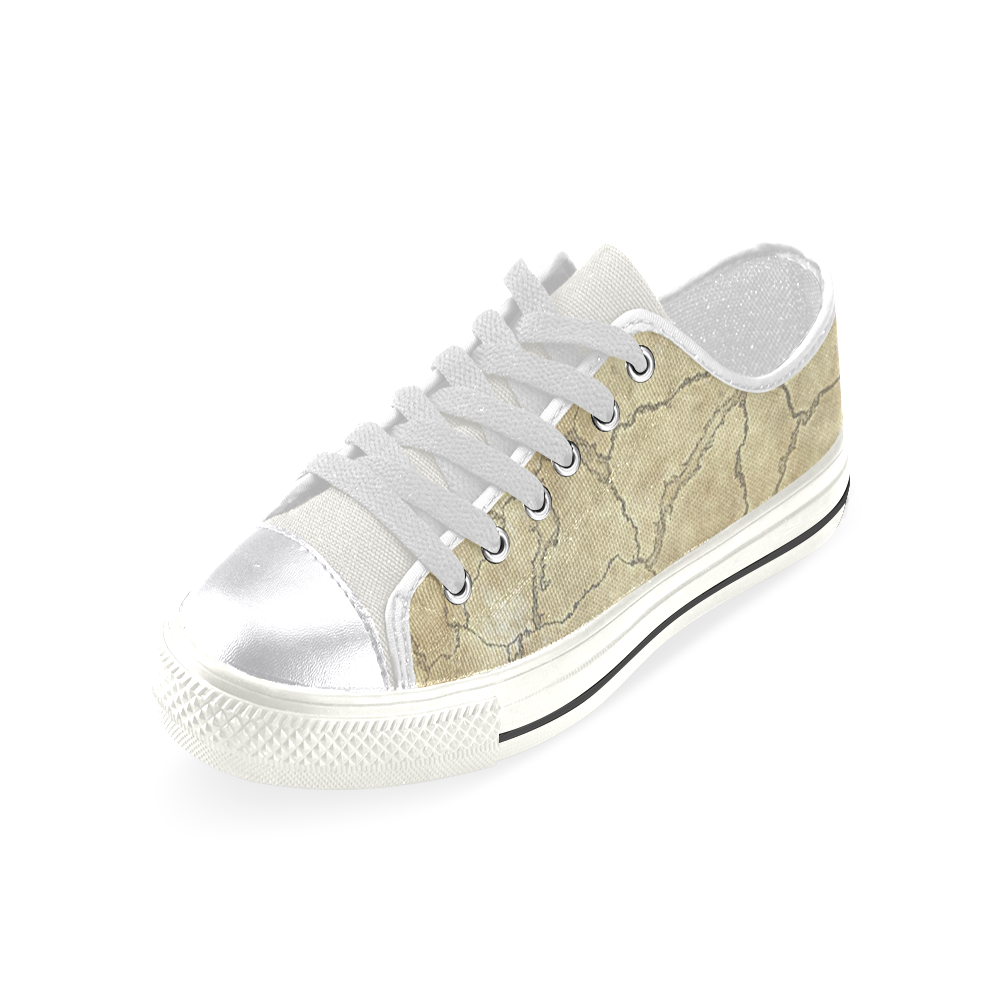Cracked skull bone surface B by FeelGood Women's Classic Canvas Shoes (Model 018)