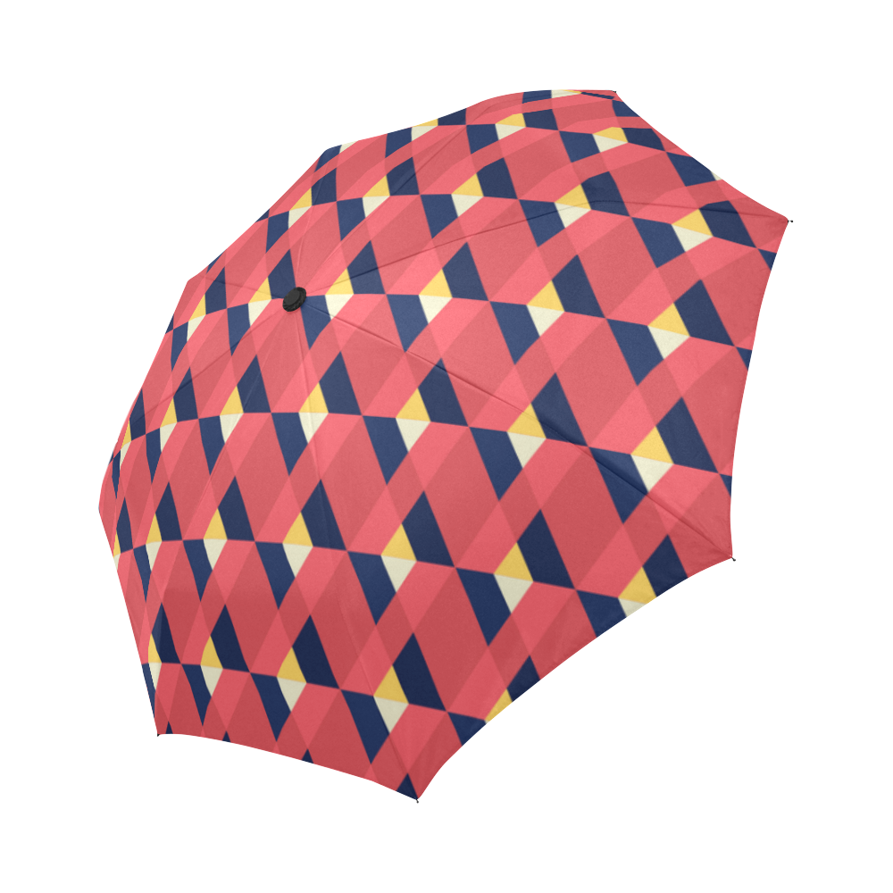 red triangle tile ceramic Auto-Foldable Umbrella (Model U04)