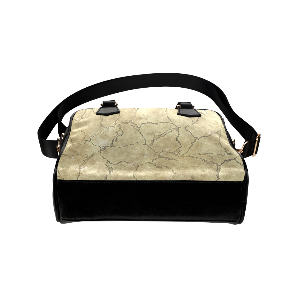 Cracked skull bone surface B by FeelGood Shoulder Handbag (Model 1634)