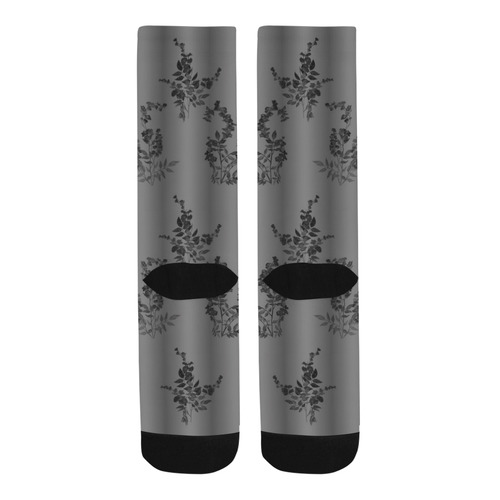 Black flowers pattern Trouser Socks