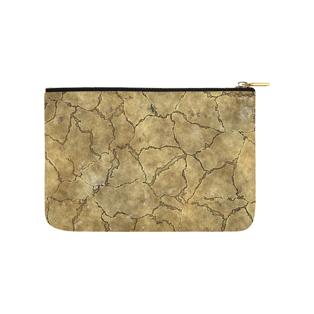 Cracked skull bone surface A by FeelGood Carry-All Pouch 9.5''x6''