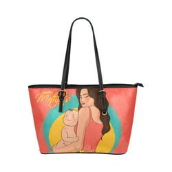 Mother's day Leather Tote Bag/Large (Model 1651)