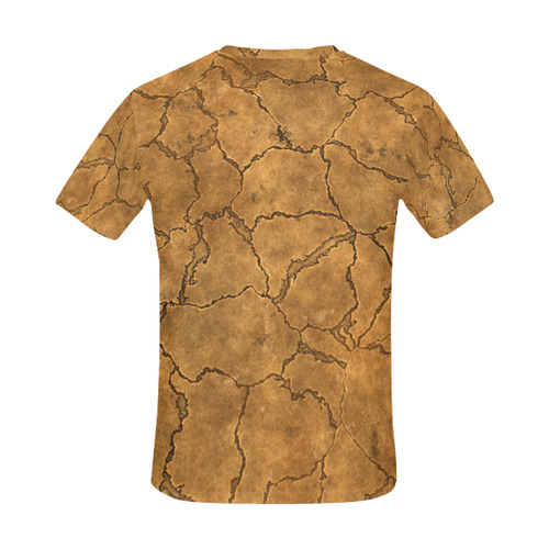 Cracked skull bone surface C by FeelGood All Over Print T-Shirt for Men (USA Size) (Model T40)
