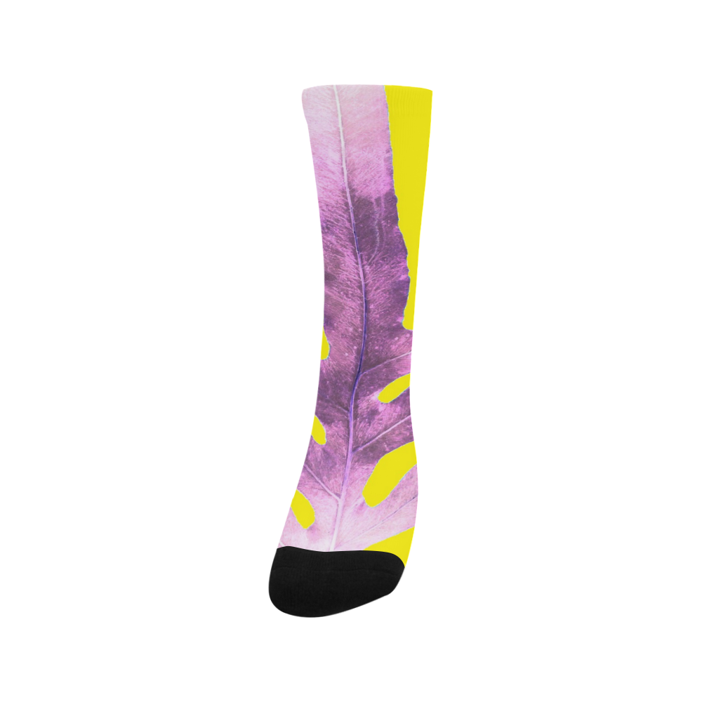 pink nature inverted yellow Trouser Socks