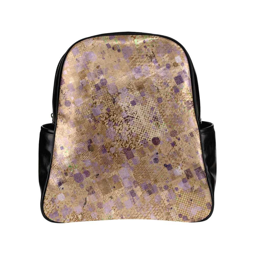 trendy abstract mix C by FeelGood Multi-Pockets Backpack (Model 1636)