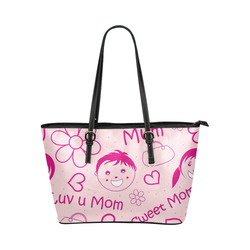 Mother's day Leather Tote Bag/Large (Model 1651)