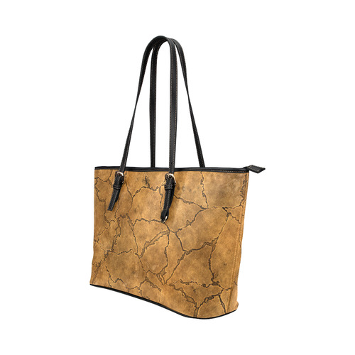 Cracked skull bone surface C by FeelGood Leather Tote Bag/Small (Model 1651)
