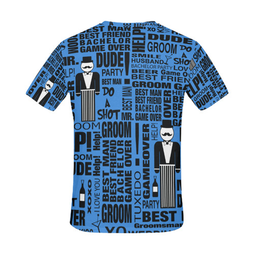 Groom Wedding Shirt Best Man Shirt by Juleez All Over Print T-Shirt for Men (USA Size) (Model T40)