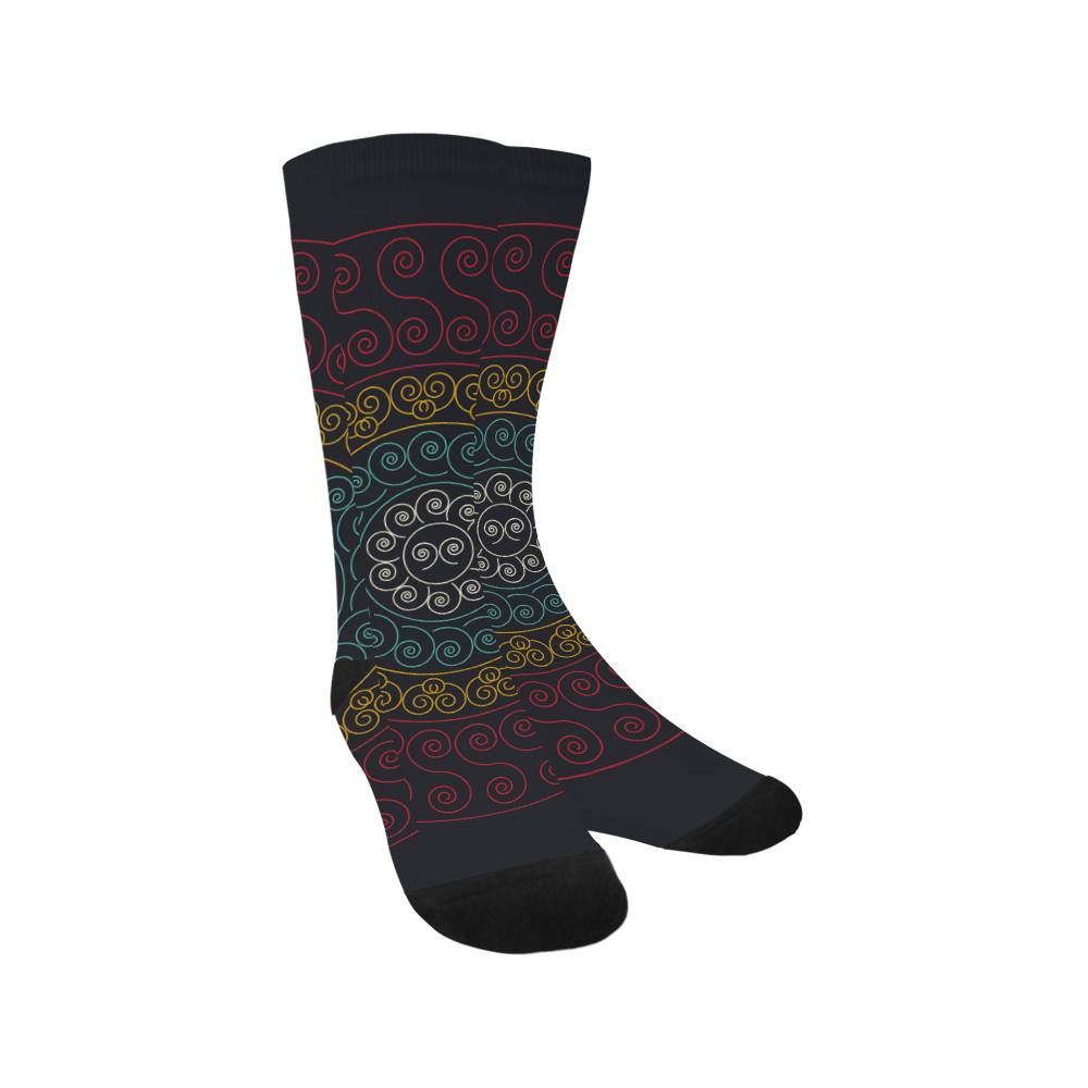 simply circular design mandala Trouser Socks