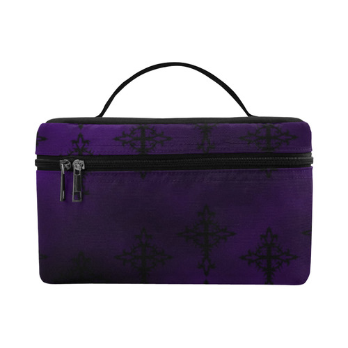 Purple and Black Goth Crosses Lunch Bag/Large (Model 1658)