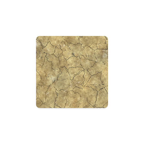 Cracked skull bone surface A by FeelGood Square Coaster