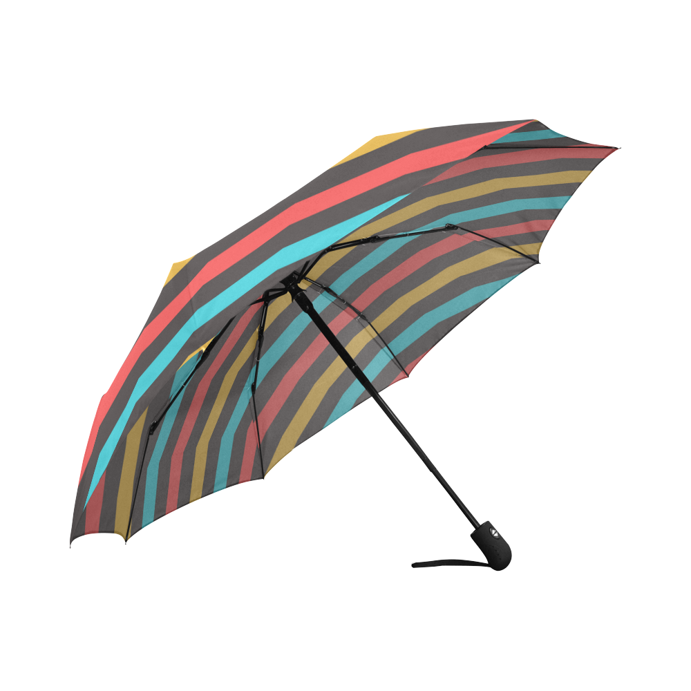 retro stripe Auto-Foldable Umbrella (Model U04)