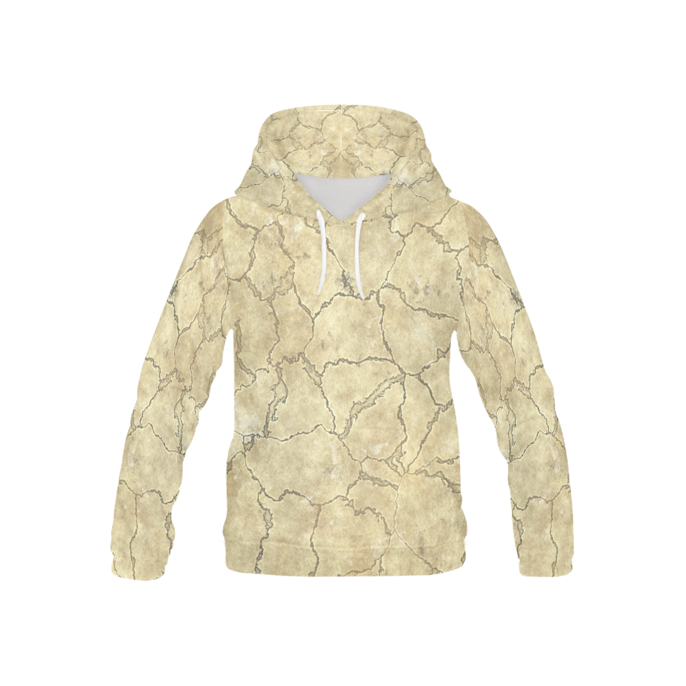 Cracked skull bone surface B by FeelGood All Over Print Hoodie for Kid (USA Size) (Model H13)