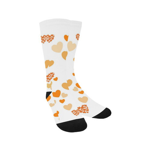 lovely Valentine-Hearts orange Trouser Socks