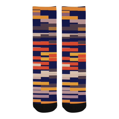 Rectangles in retro colors Trouser Socks