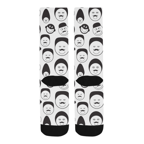 funny emotional faces Trouser Socks