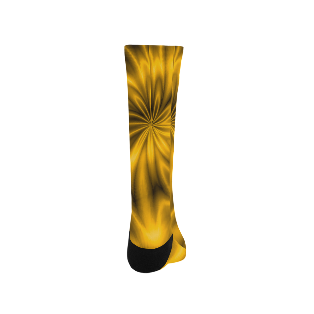 Golden Shiny Swirl Trouser Socks