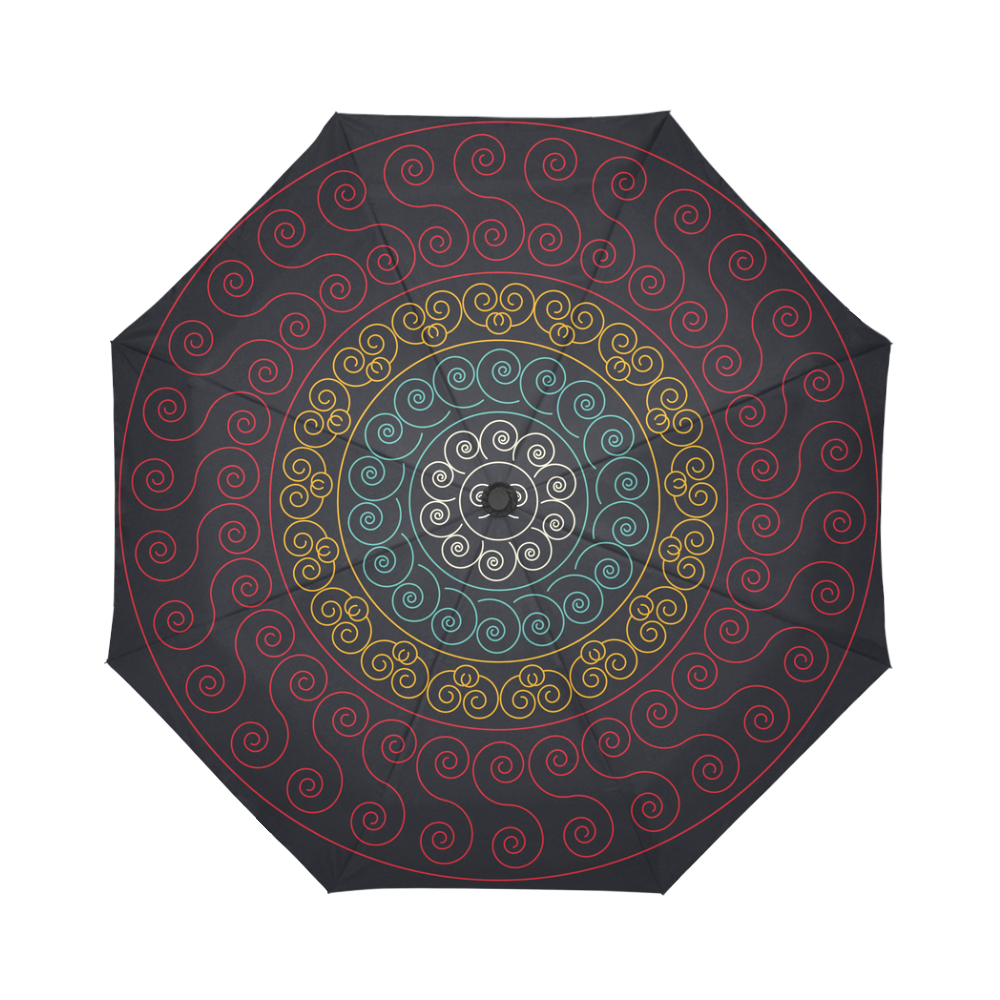 simply circular design mandala Auto-Foldable Umbrella (Model U04)