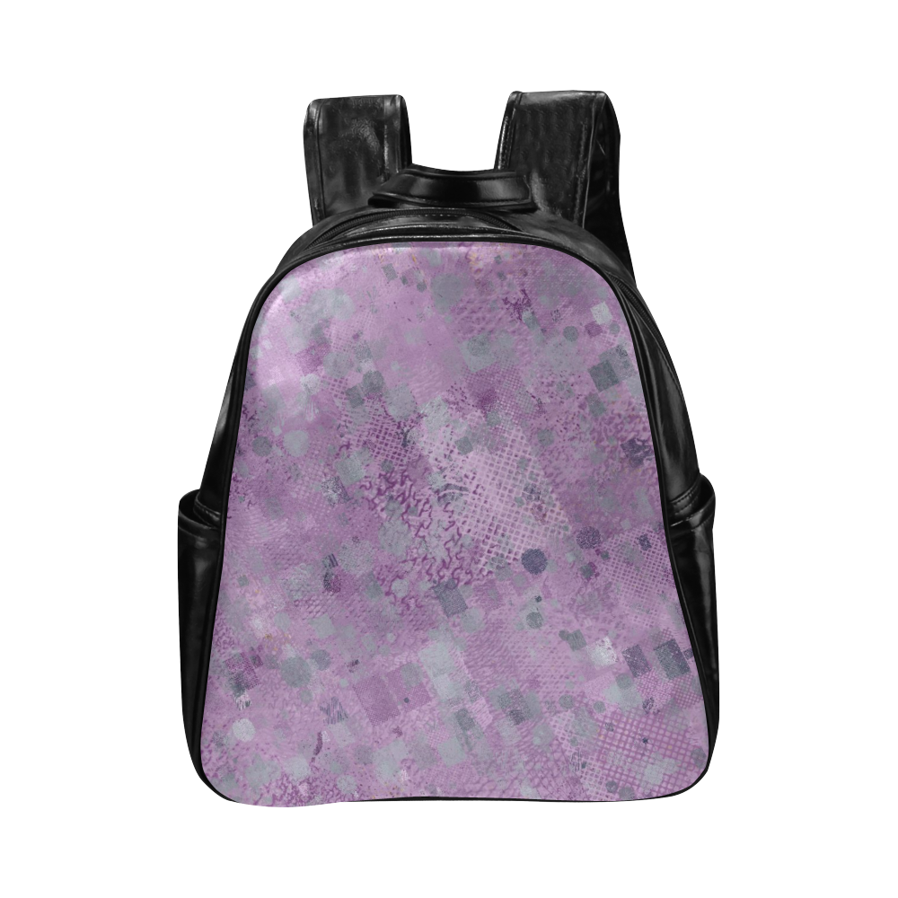 trendy abstract mix A by FeelGood Multi-Pockets Backpack (Model 1636)