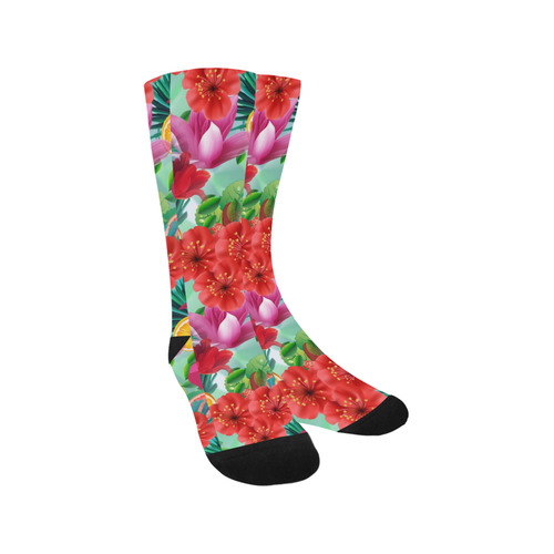 TropicalSummer Flower And Fruit Pattern Trouser Socks