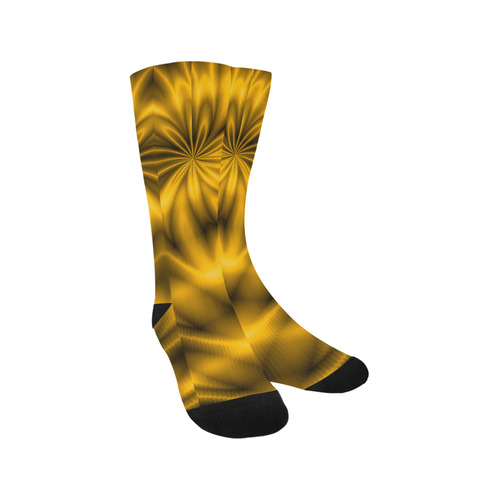 Golden Shiny Swirl Trouser Socks