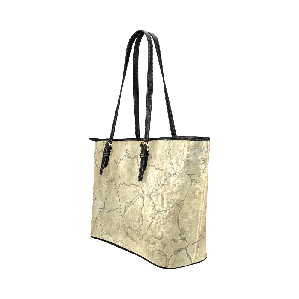 Cracked skull bone surface B by FeelGood Leather Tote Bag/Small (Model 1651)