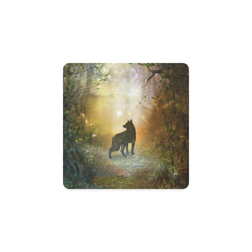 Teh lonely wolf Square Coaster