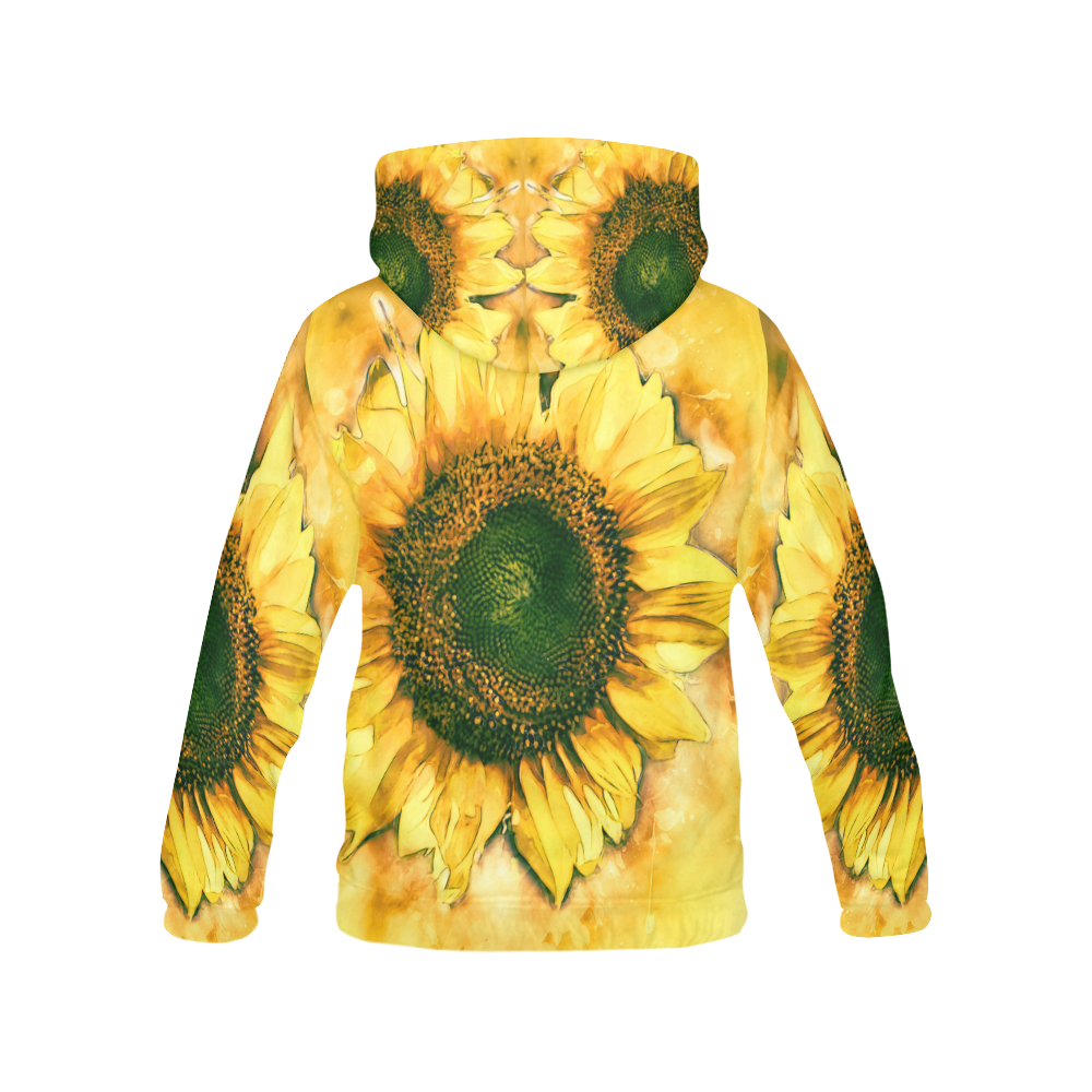 Painting Sunflower - Life is in full bloom All Over Print Hoodie for Men (USA Size) (Model H13)