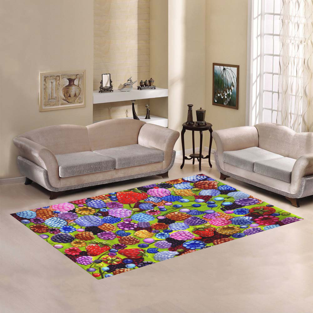 All Kinds Of Berries rug Area Rug7'x5'