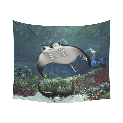 Awesme manta Cotton Linen Wall Tapestry 60"x 51"