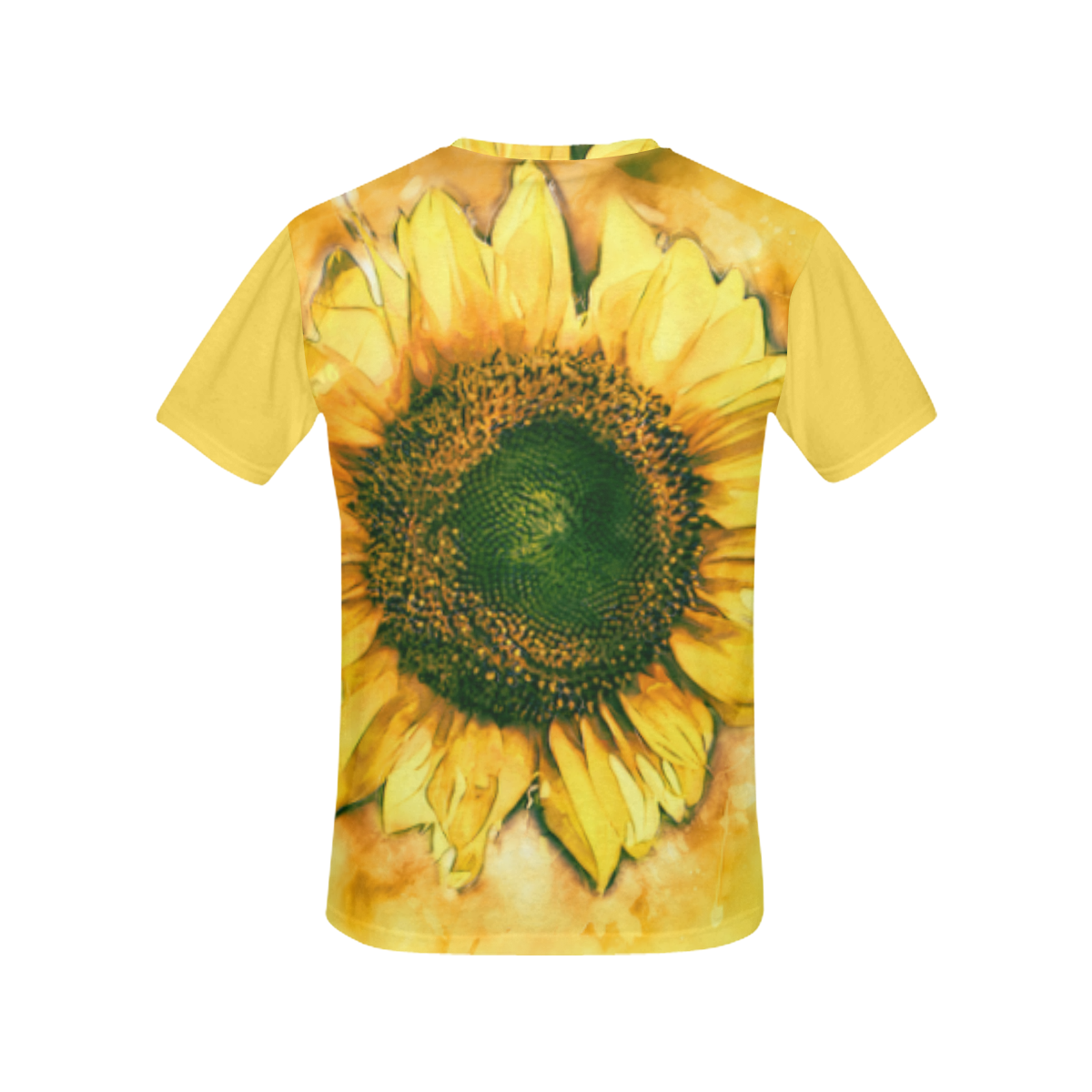 Painting Sunflower - Life is in full bloom All Over Print T-Shirt for Women (USA Size) (Model T40)