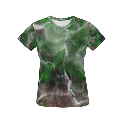 Fabulous marble surface B by FeelGood All Over Print T-Shirt for Women (USA Size) (Model T40)
