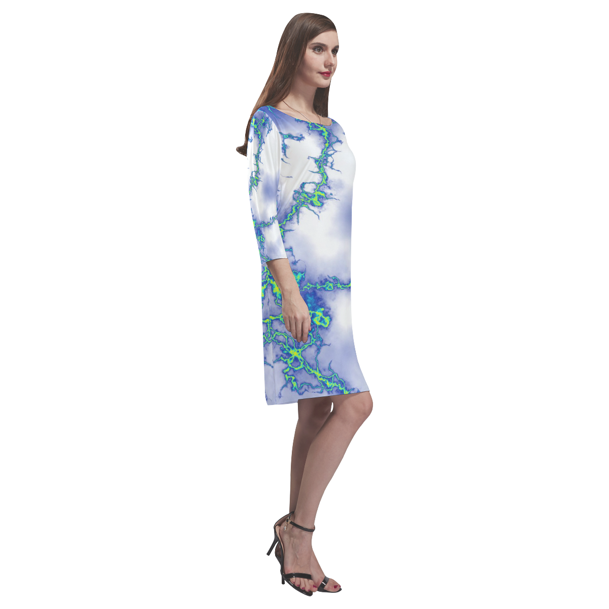 Fabulous marble surface 2C by FeelGood Rhea Loose Round Neck Dress(Model D22)