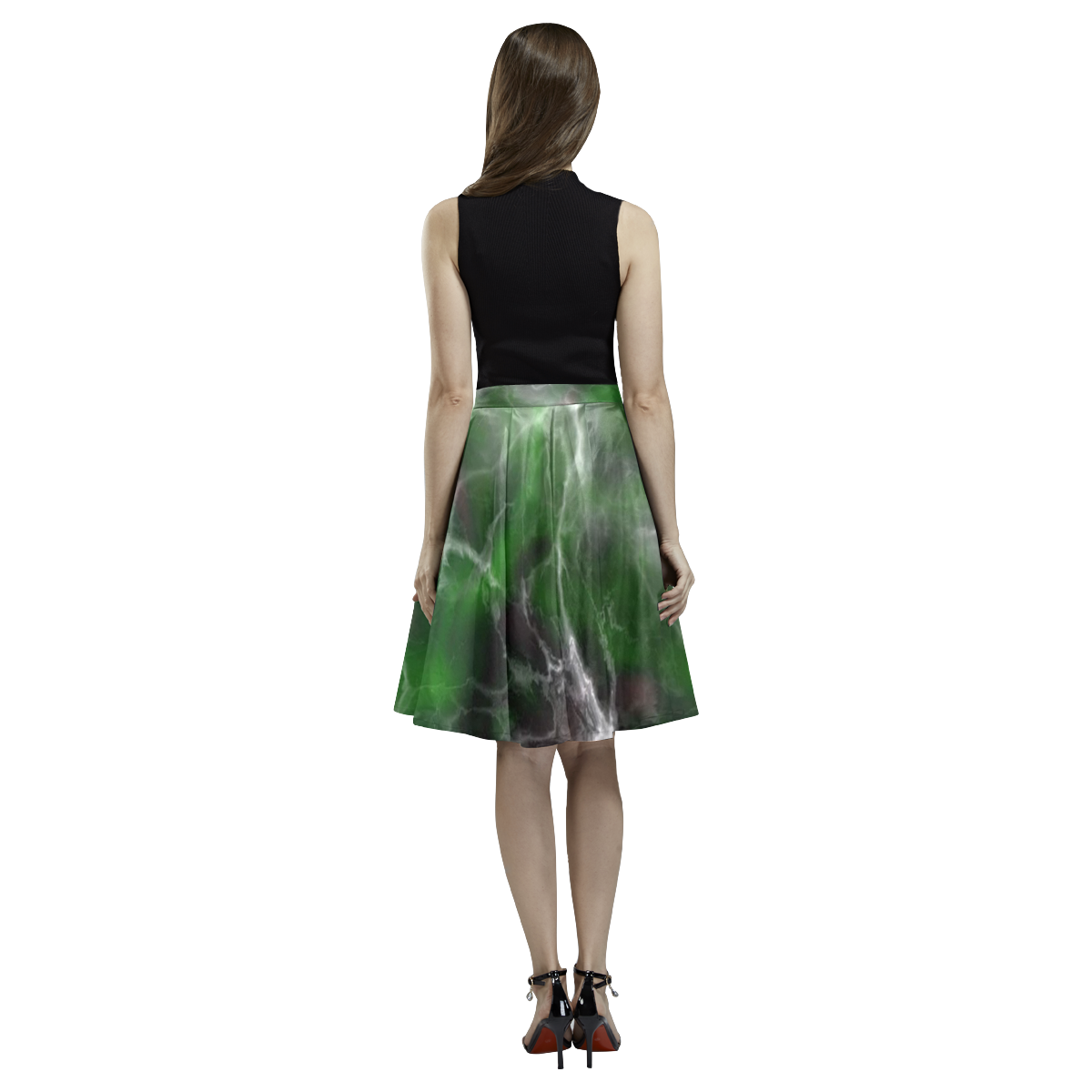 Fabulous marble surface B by FeelGood Melete Pleated Midi Skirt (Model D15)