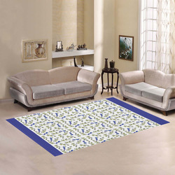 Blueberries On Vine Pattern rug Area Rug7'x5'