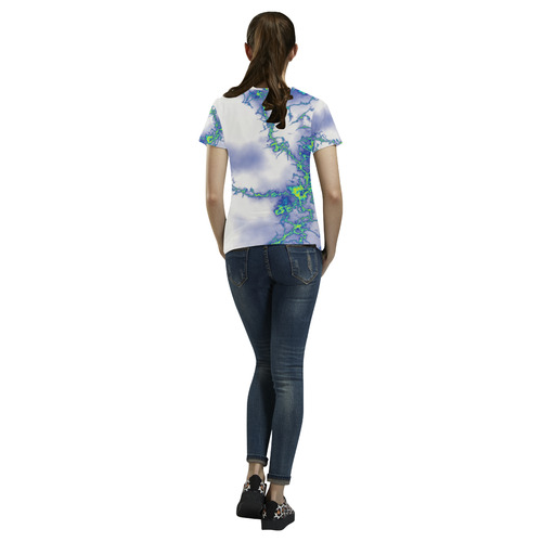 Fabulous marble surface 2C by FeelGood All Over Print T-Shirt for Women (USA Size) (Model T40)