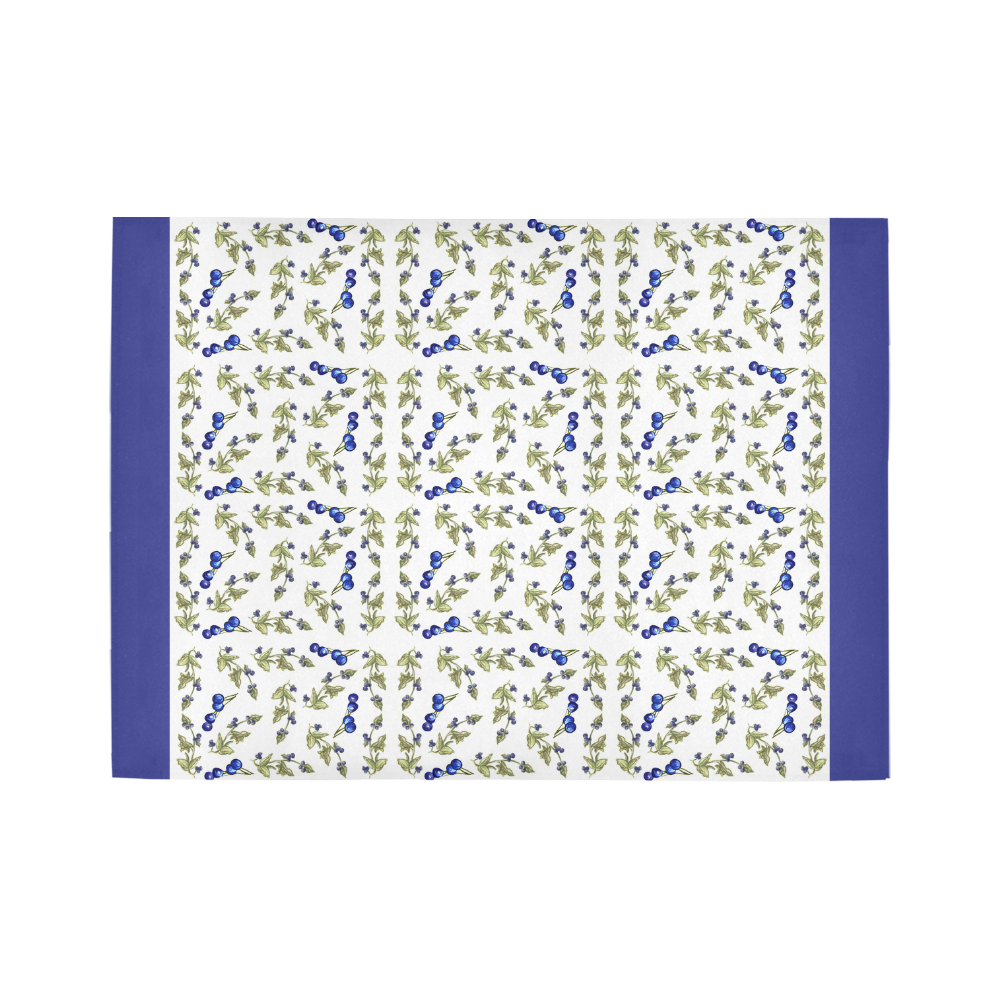 Blueberries On Vine Pattern rug Area Rug7'x5'