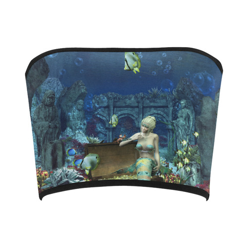 Underwater wold with mermaid Bandeau Top