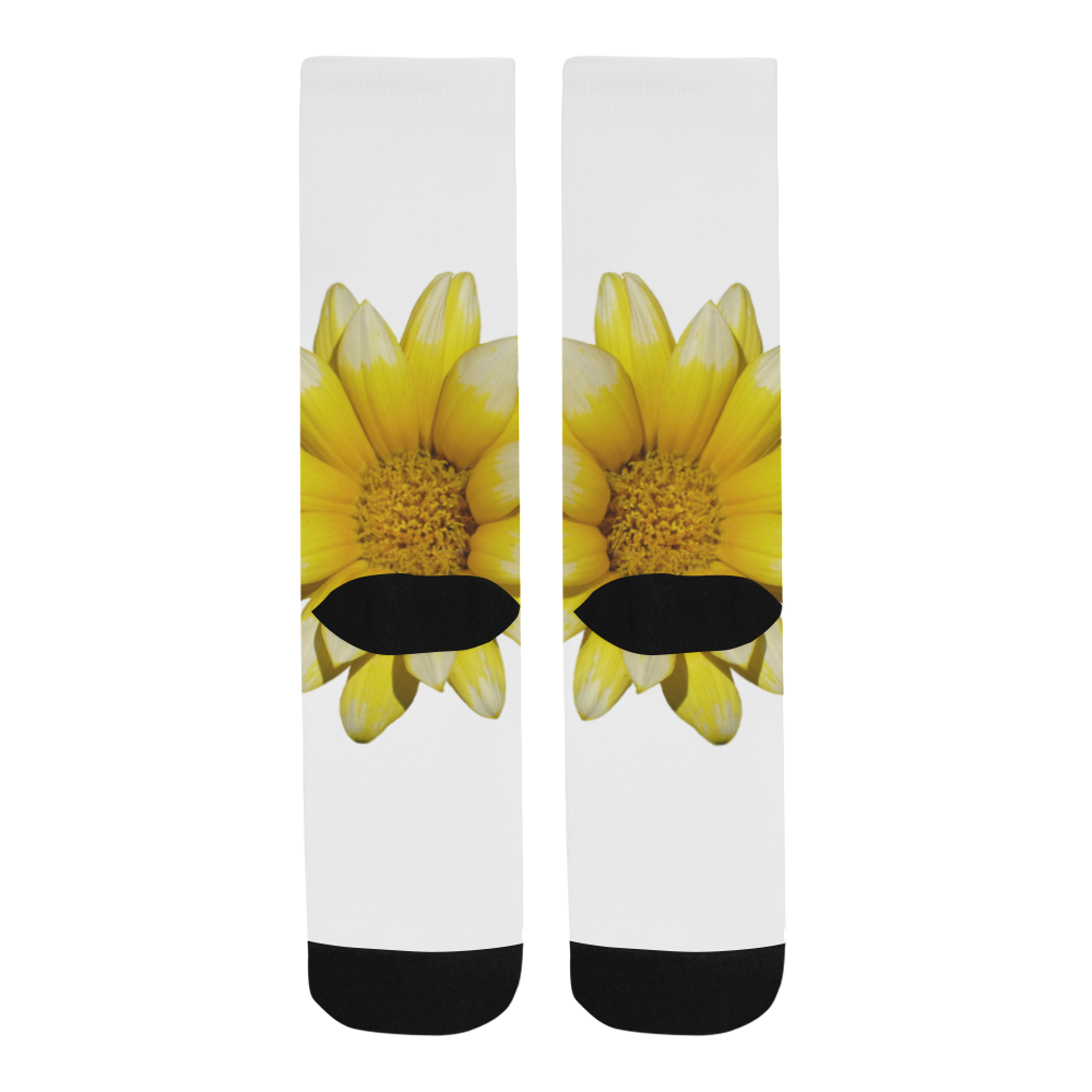 Yellow Flower, floral photography Trouser Socks