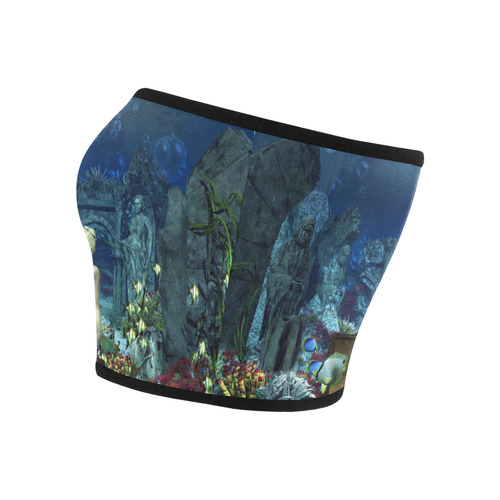 Underwater wold with mermaid Bandeau Top