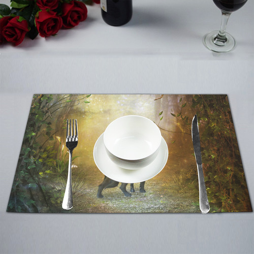 Teh lonely wolf Placemat 12’’ x 18’’ (Set of 4)