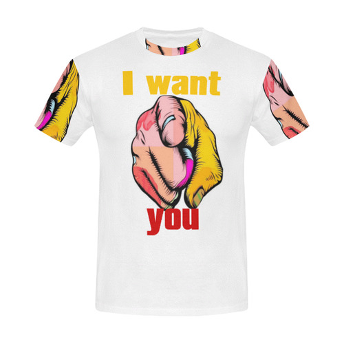 I want you ... maybe by Popart Lover All Over Print T-Shirt for Men (USA Size) (Model T40)