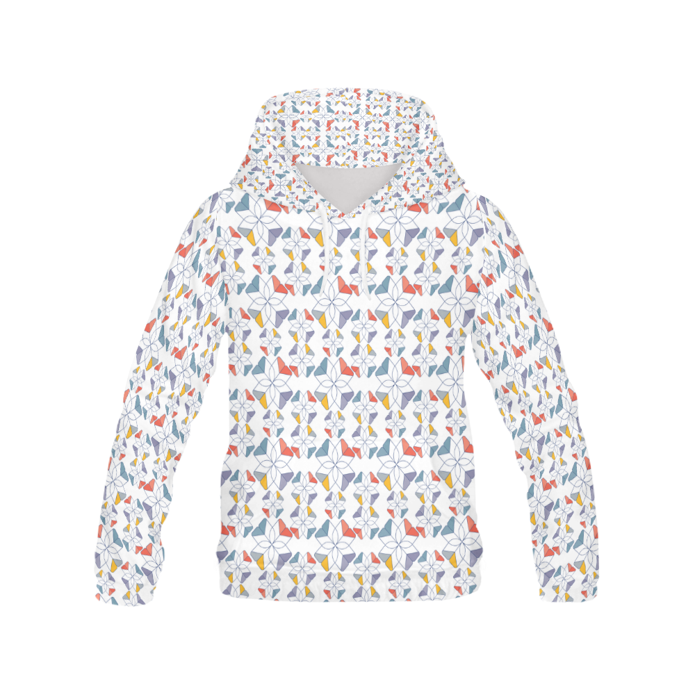floral geometric seamless oriental All Over Print Hoodie for Women (USA Size) (Model H13)