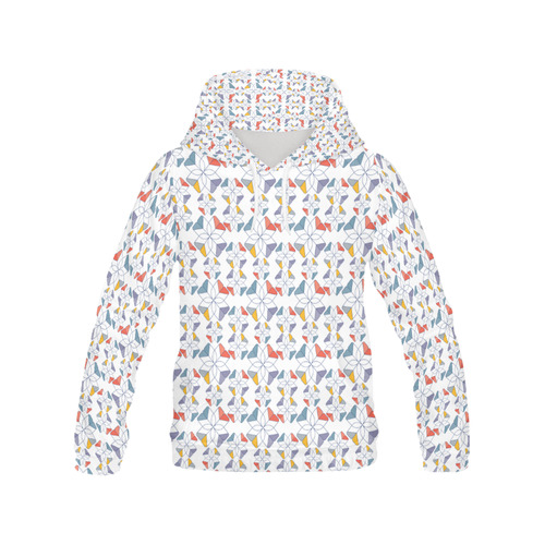 floral geometric seamless oriental All Over Print Hoodie for Women (USA Size) (Model H13)